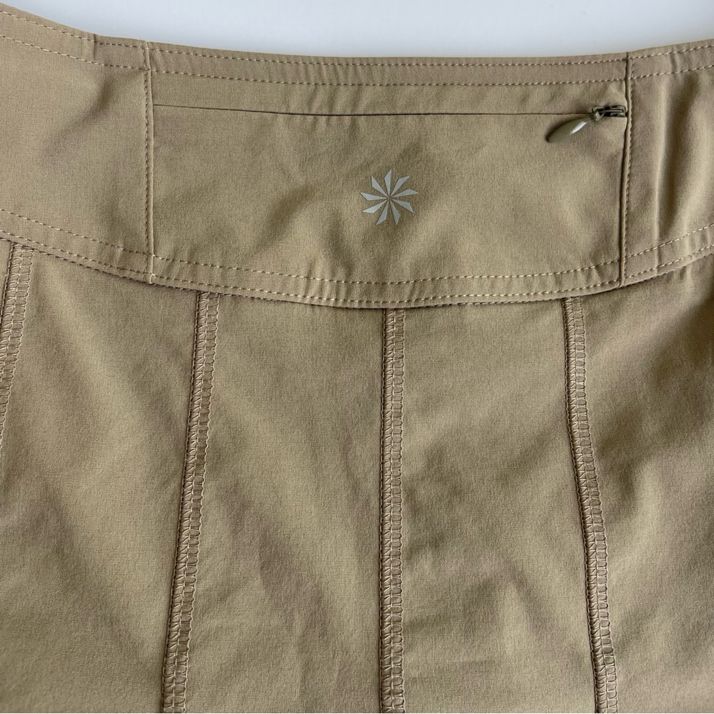 $58 Athleta 4 Wear About Skort Pleated Skirt Shorts Logo Workout
